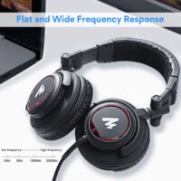 Maono AU-MH501 Professional Studio Monitor Headphones, Over-Ear with 50mm Driver for DJ, Studio, and Microphone Recording